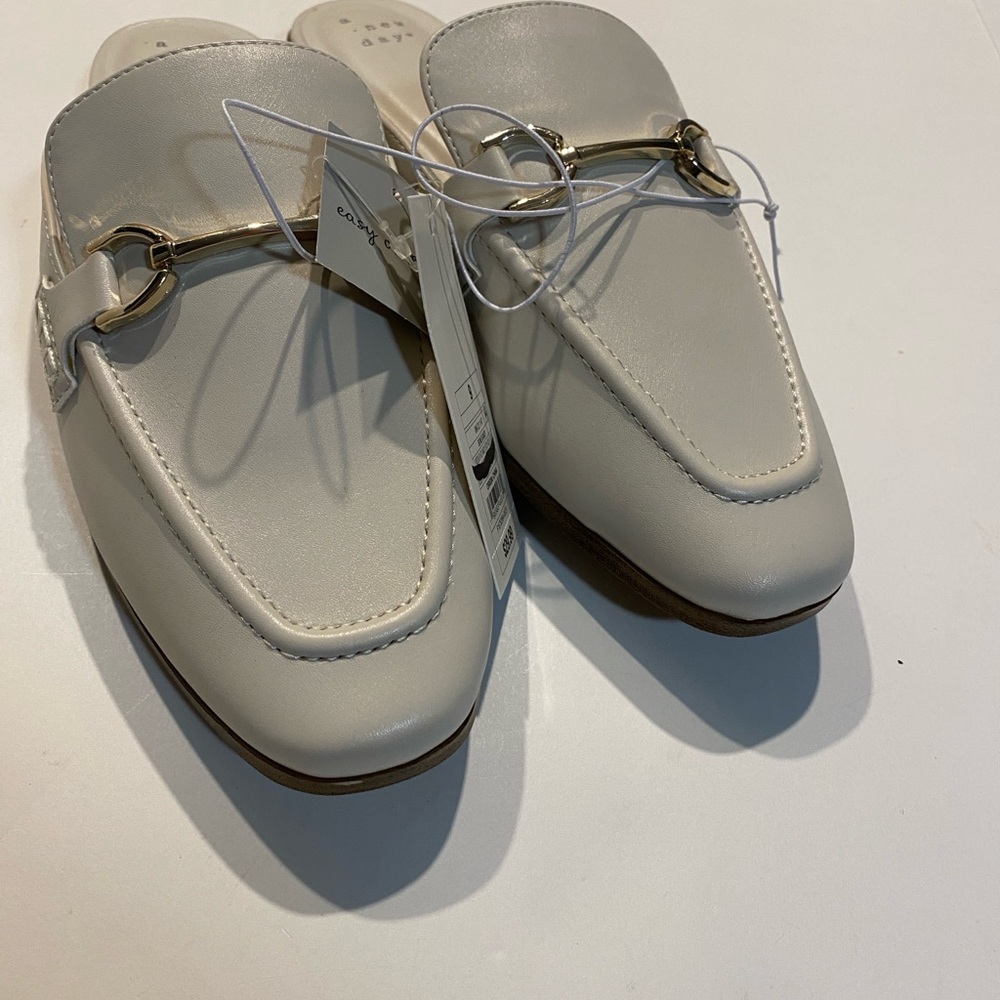 A New Day Womens SZ 10 Sandy Bone Slip On Mules New Shoes - Picture 6 of 12